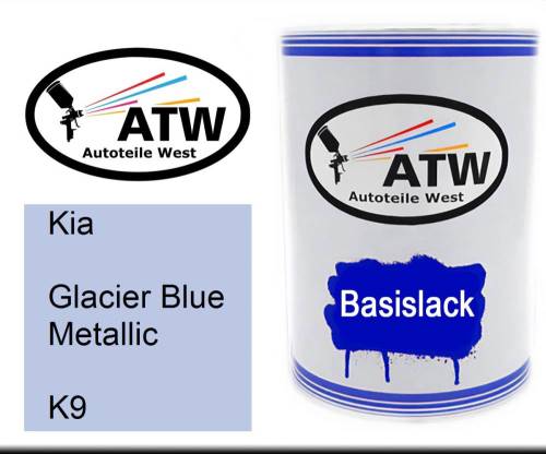 Kia, Glacier Blue Metallic, K9: 500ml Lackdose, von ATW Autoteile West.